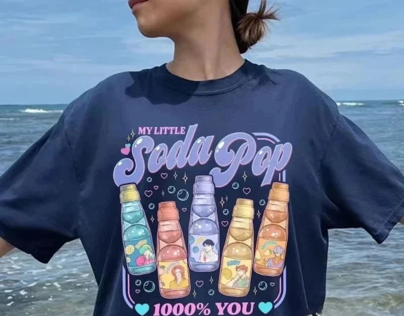 Kpop Soda Pop Graphic T-shirts - The Pink Controller 