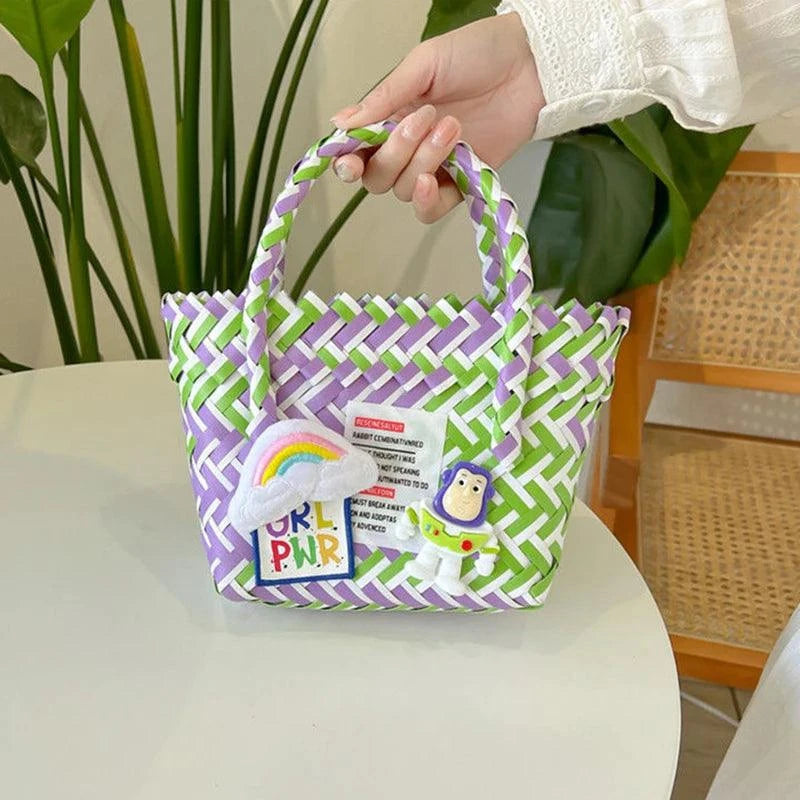 Kuromi Cinnamon Woven Bag - The Pink Controller 