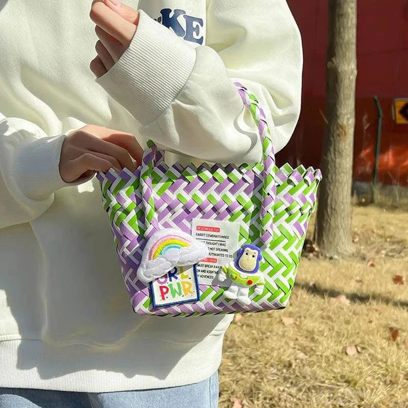 Kuromi Cinnamon Woven Bag - The Pink Controller 