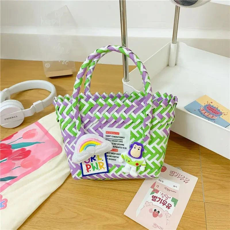 Kuromi Cinnamon Woven Bag - The Pink Controller 