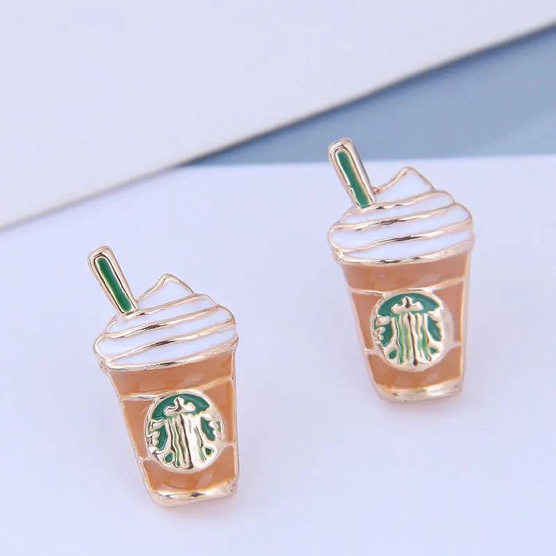 Latte Stud Earrings - The Pink Controller 