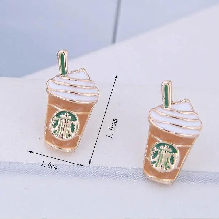 Latte Stud Earrings - The Pink Controller 