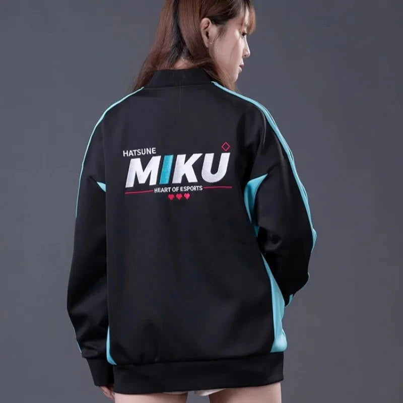 Miku Printed Trackwear Zip-up Jacket - The Pink Controller 