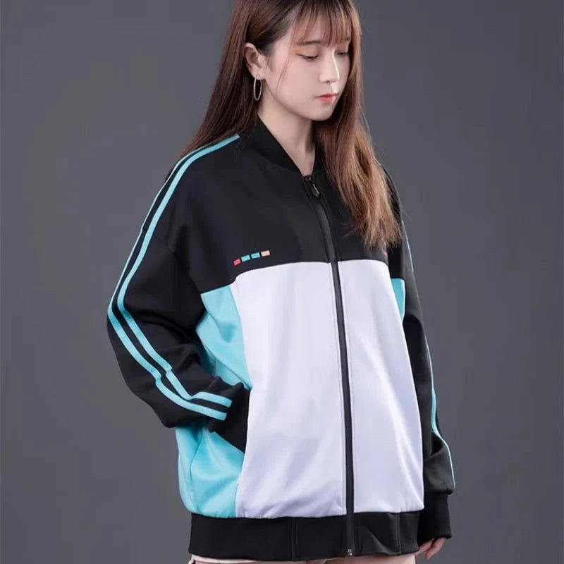 Miku Printed Trackwear Zip-up Jacket - The Pink Controller 