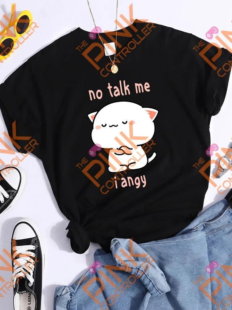 No Talk Me I Angy Tee - The Pink Controller 
