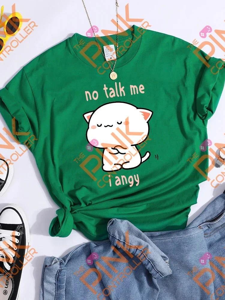 No Talk Me I Angy Tee - The Pink Controller 