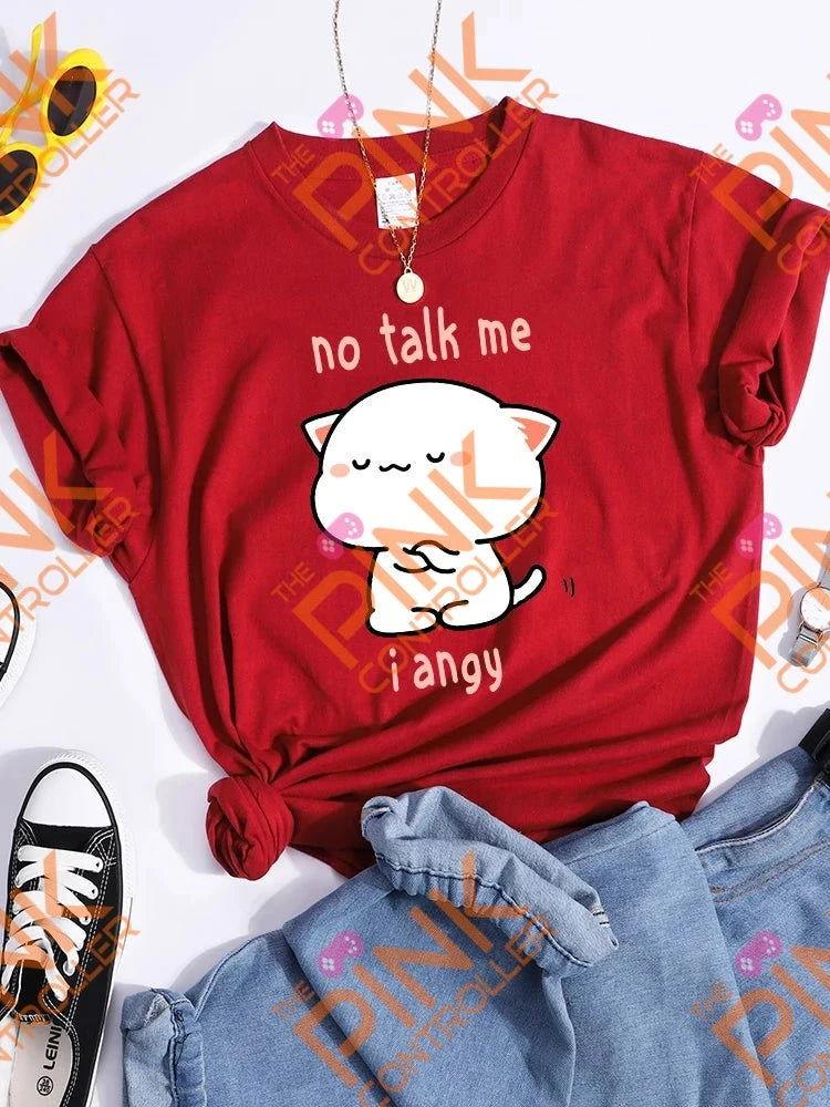 No Talk Me I Angy Tee - The Pink Controller 
