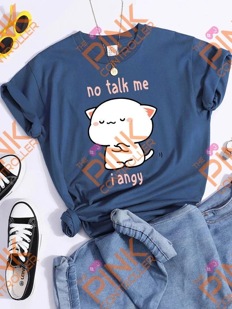 No Talk Me I Angy Tee - The Pink Controller 