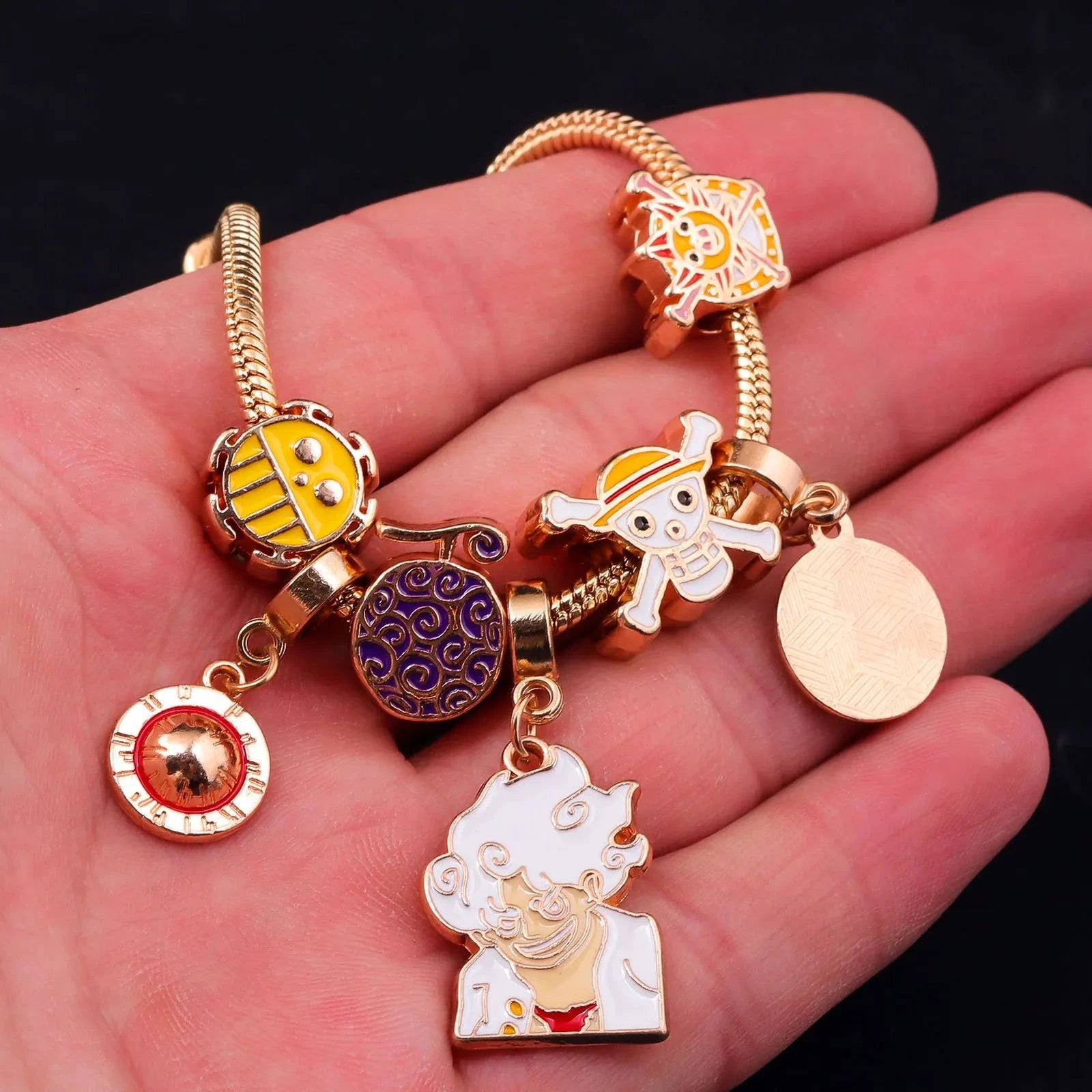 One Piece Pendant Bracelet - The Pink Controller 