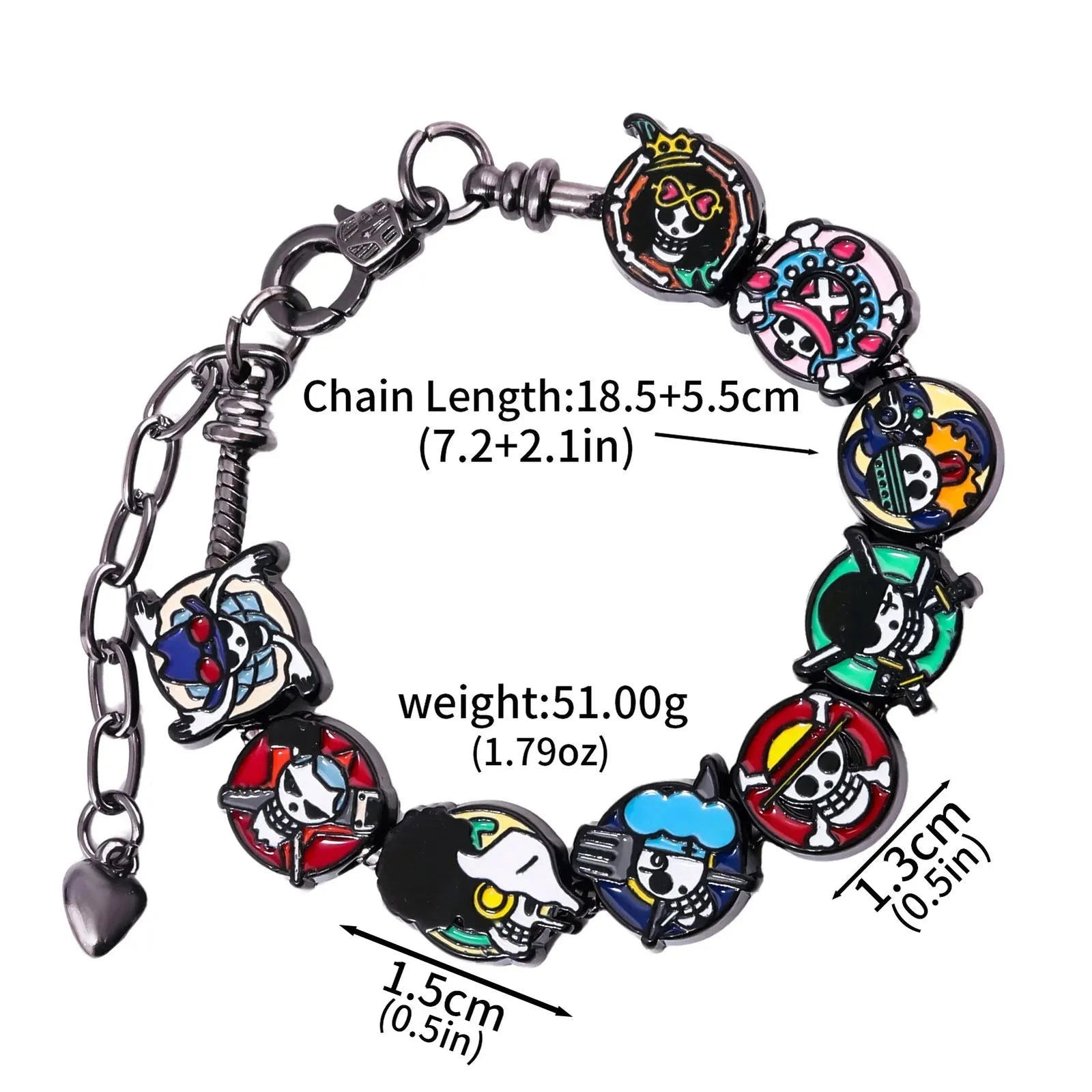 One Piece Pendant Bracelet - The Pink Controller 