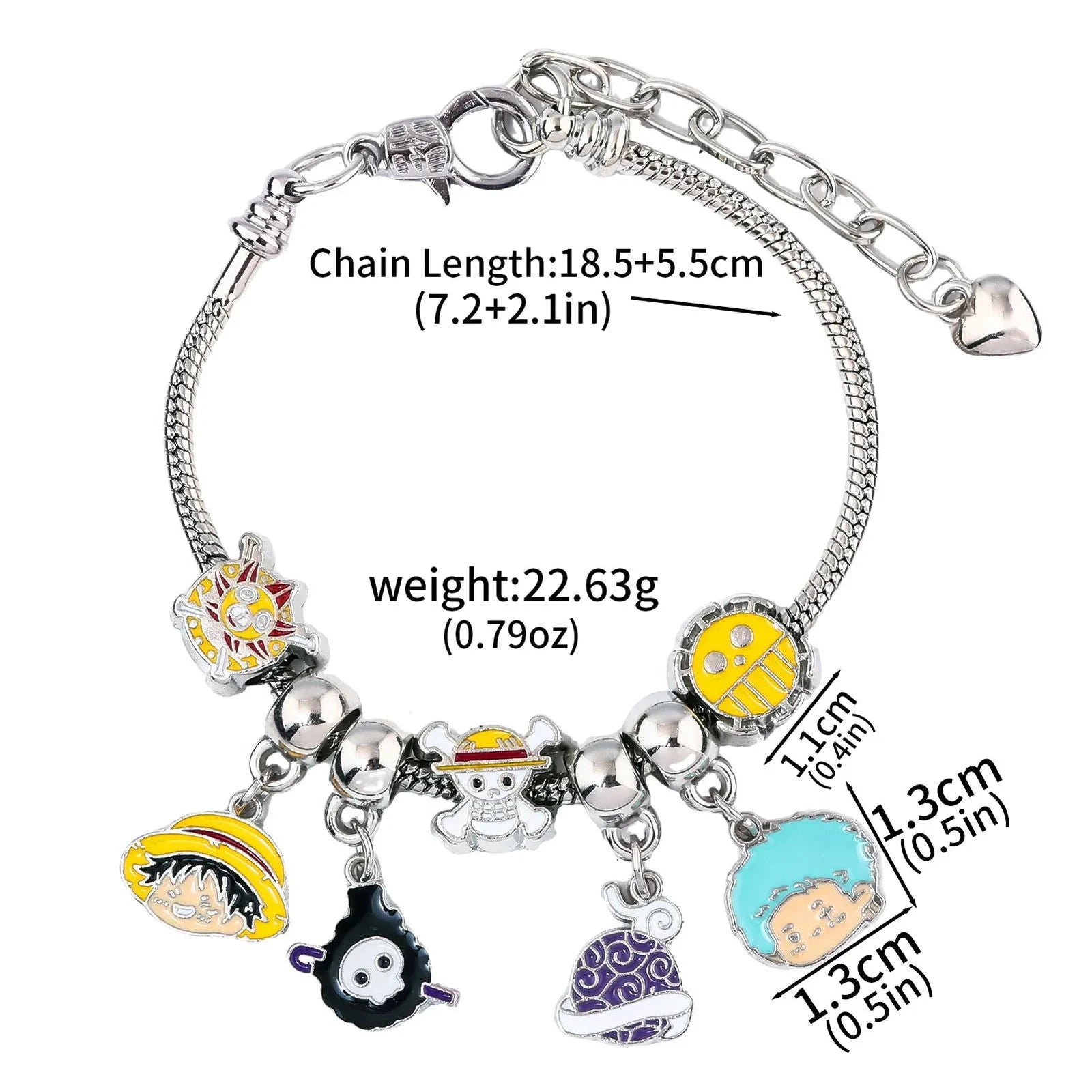 One Piece Pendant Bracelet - The Pink Controller 