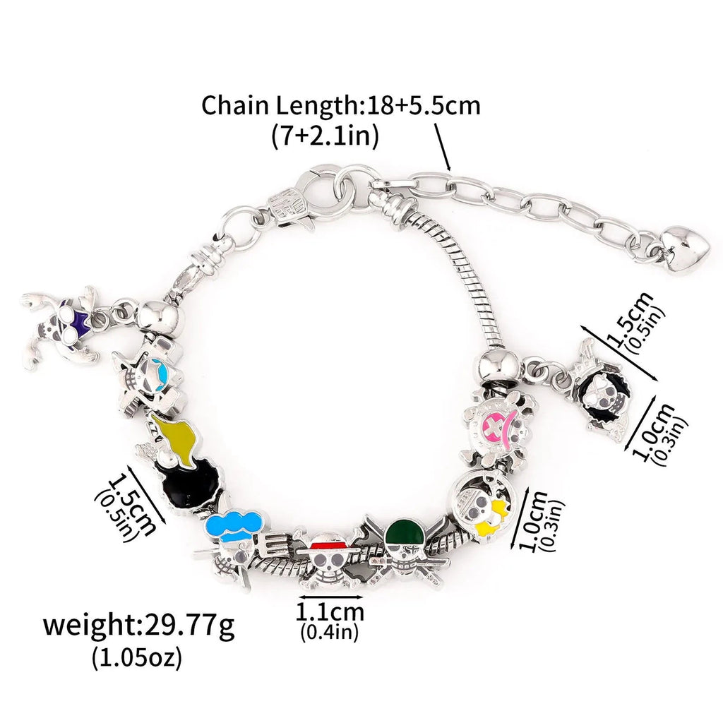 One Piece Pendant Bracelet - The Pink Controller 