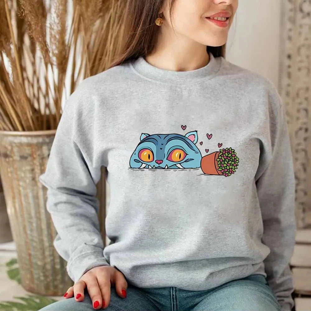 Pot and Tiger Sweatshirt - The Pink Controller 