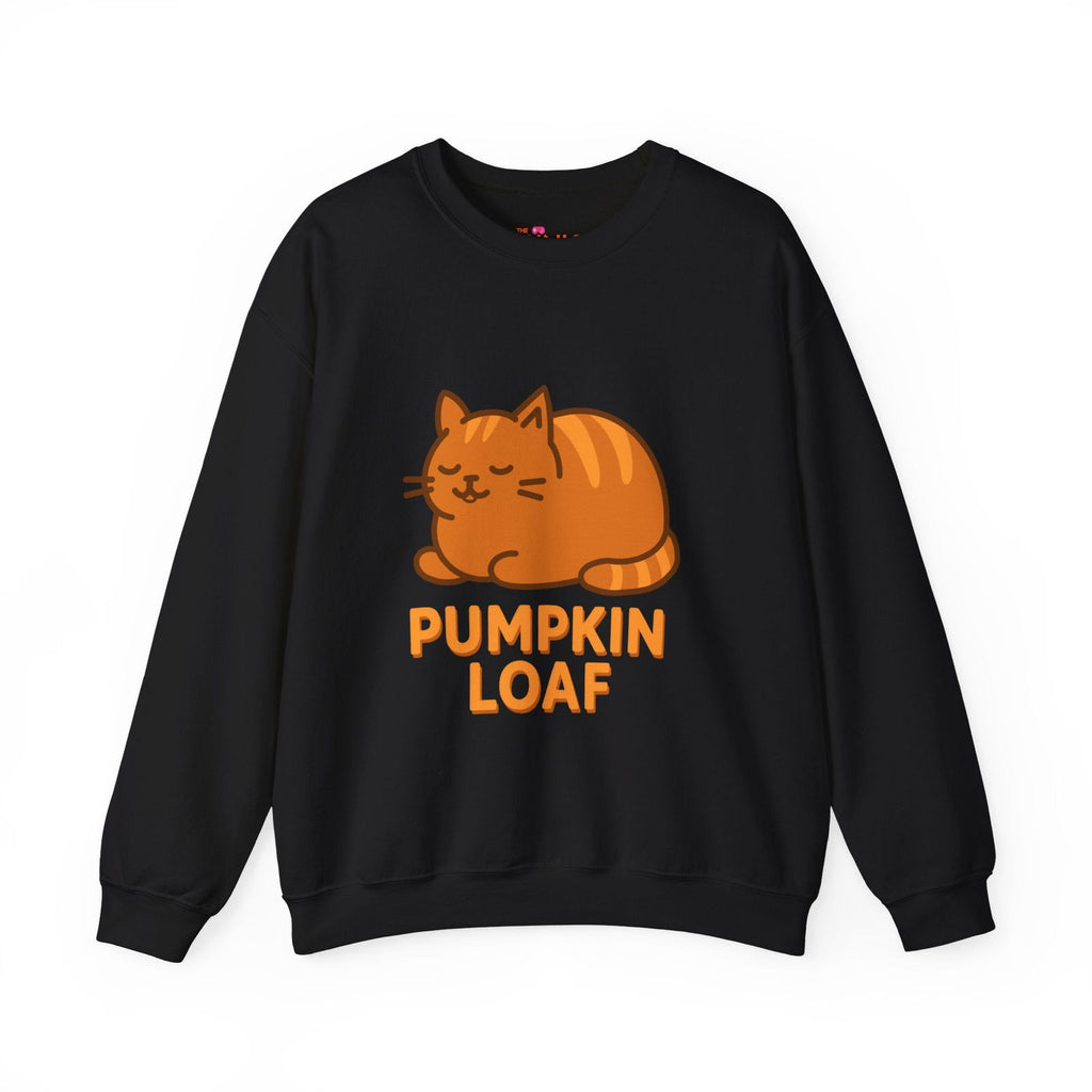 Pumpkin Loaf Crewneck Sweatshirt - Cozy Kitty Pumpkin Loaf Design - The Pink Controller 