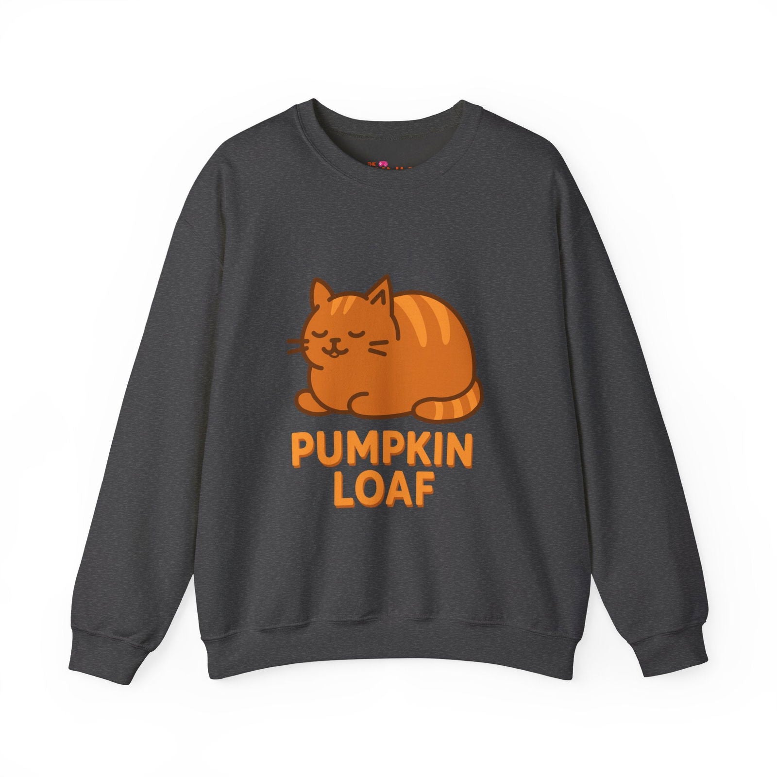 Pumpkin Loaf Crewneck Sweatshirt - Cozy Kitty Pumpkin Loaf Design - The Pink Controller 