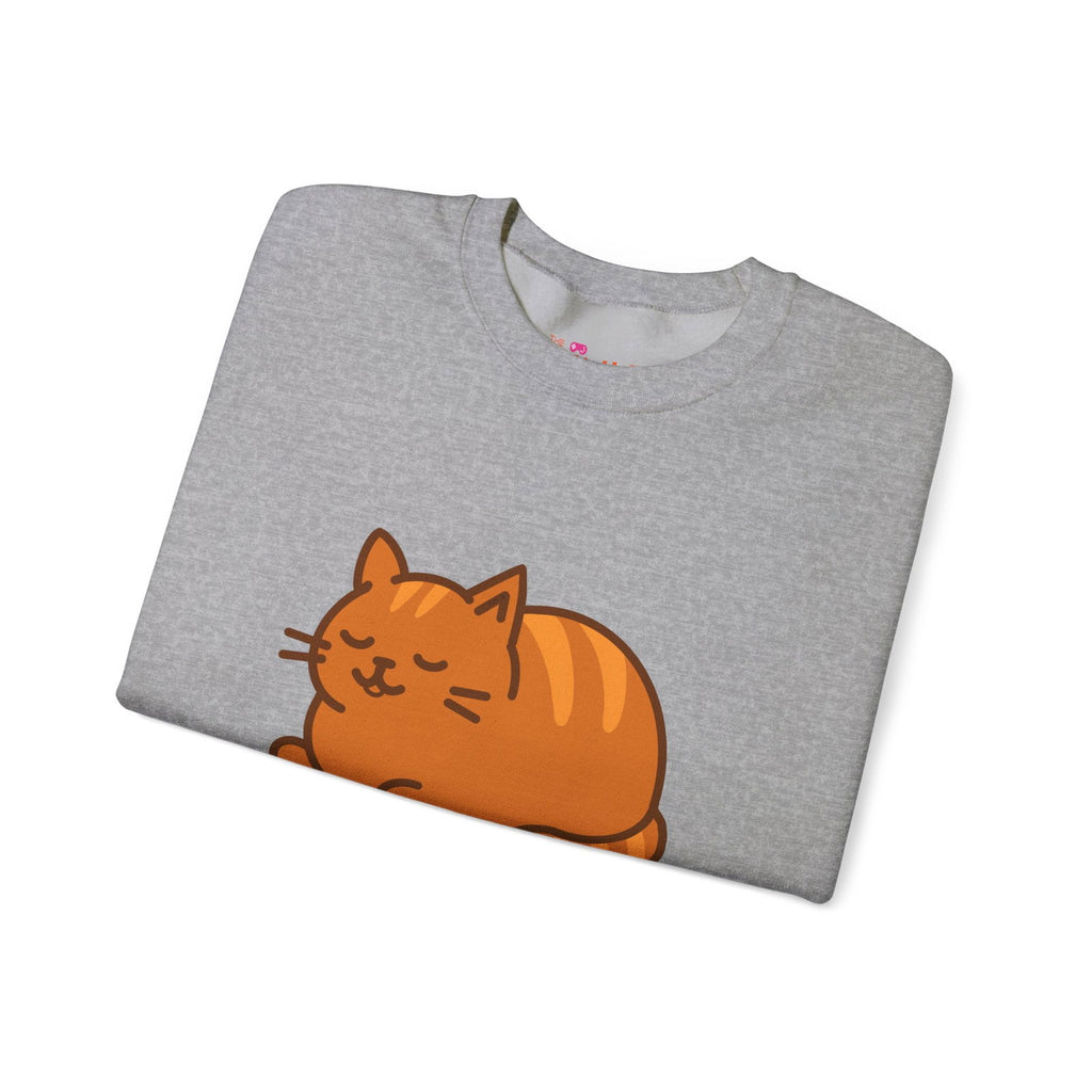 Pumpkin Loaf Crewneck Sweatshirt - Cozy Kitty Pumpkin Loaf Design - The Pink Controller 
