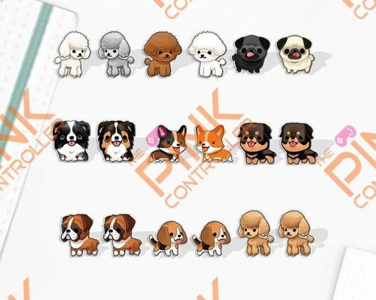 Puppy Acrylic Stud Earrings - The Pink Controller 