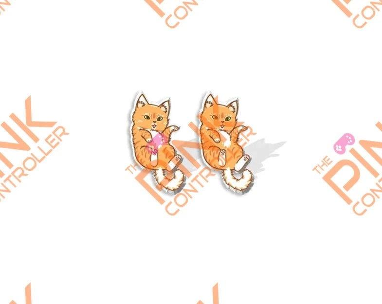 Ragdoll Kitty Acrylic Stud Earrings - The Pink Controller 