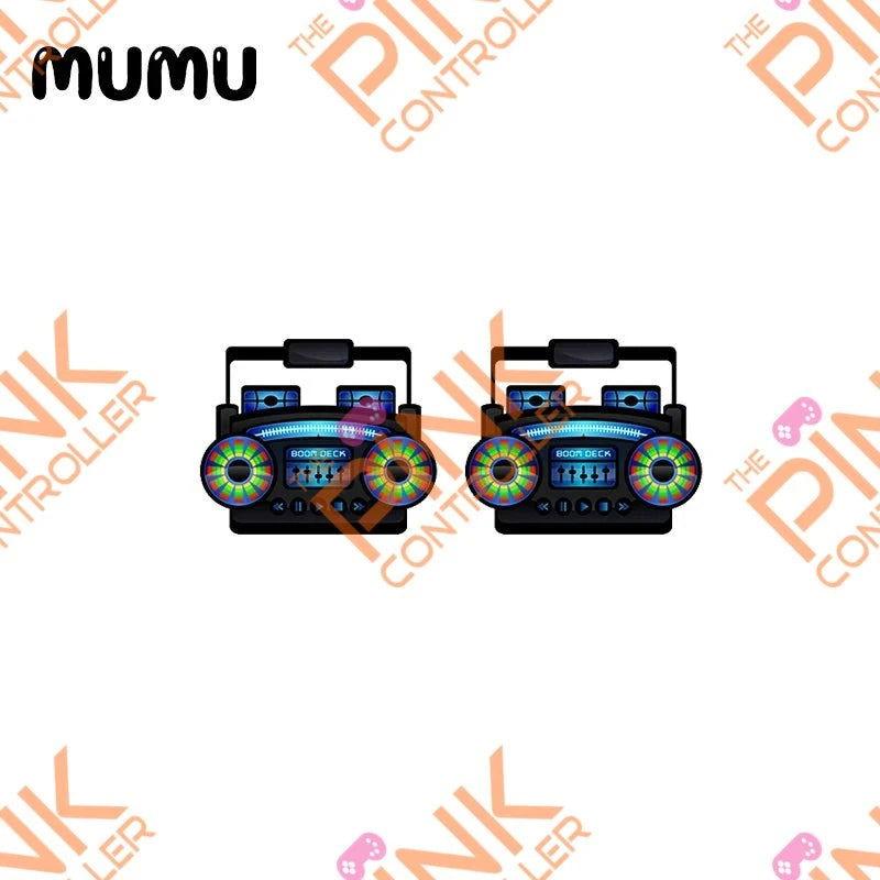 Retro-Recorder Stud Earrings - The Pink Controller 