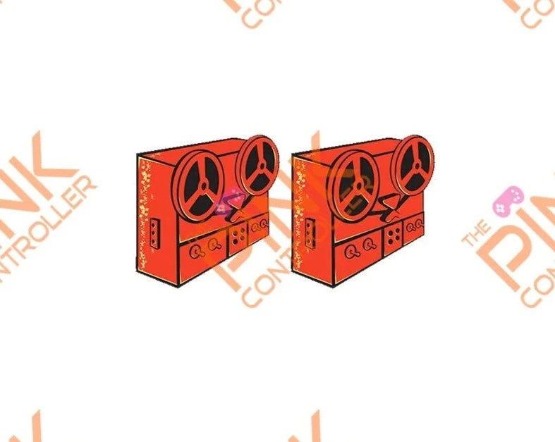 Retro-Recorder Stud Earrings - The Pink Controller 