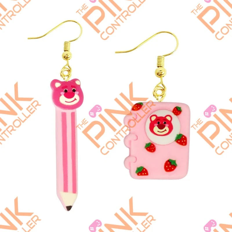 Spring Quirk Drop Earrings - Strawbeary Pad and Pencil