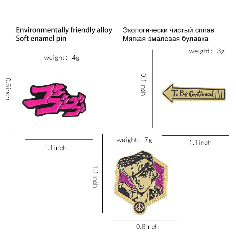 JoJo’s Bizarre Adventure Enamel Pins