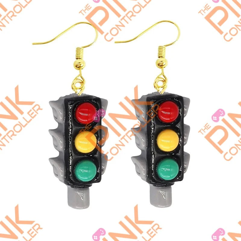 Spring Quirk Drop Earrings - Traffic Lights