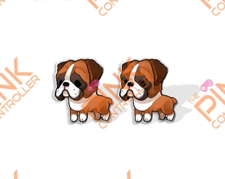 Puppy Acrylic Stud Earrings - Bulldog