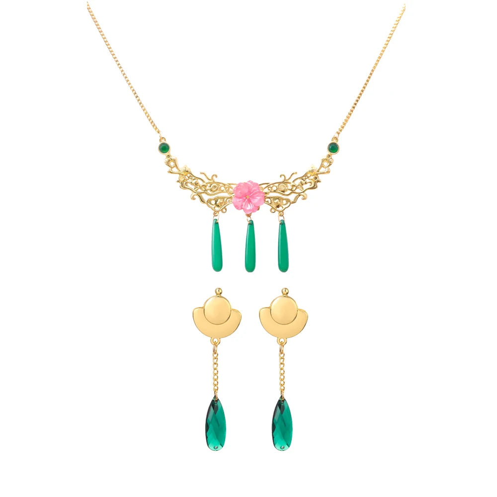The Apothecary Diaries Maomao Cosplay Necklace/Earrings 2PC China Mainland S15ee4f1175e1445d98ce8576512c37acR