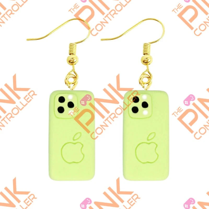 Spring Quirk Drop Earrings - Green Phone Case