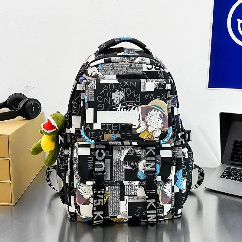 One Piece Themed Graphic Backpack