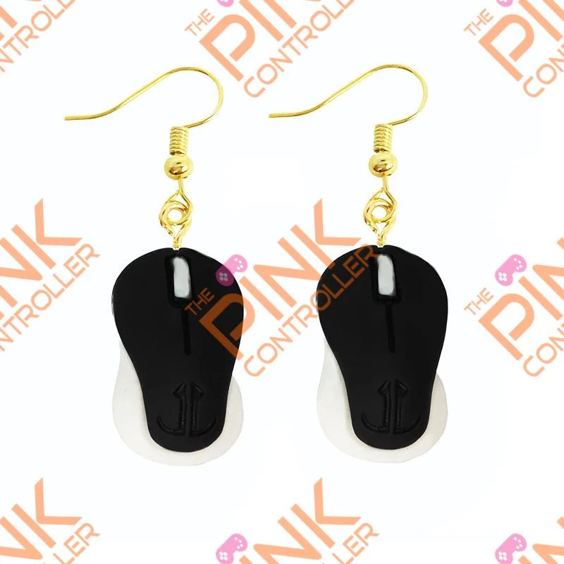 Spring Quirk Drop Earrings - Black Mouse