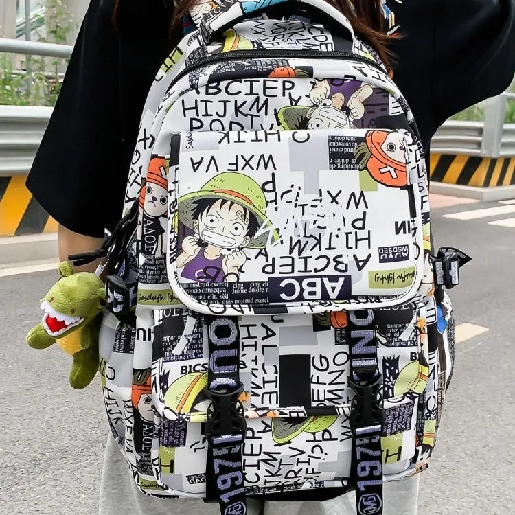 One Piece Themed Graphic Backpack