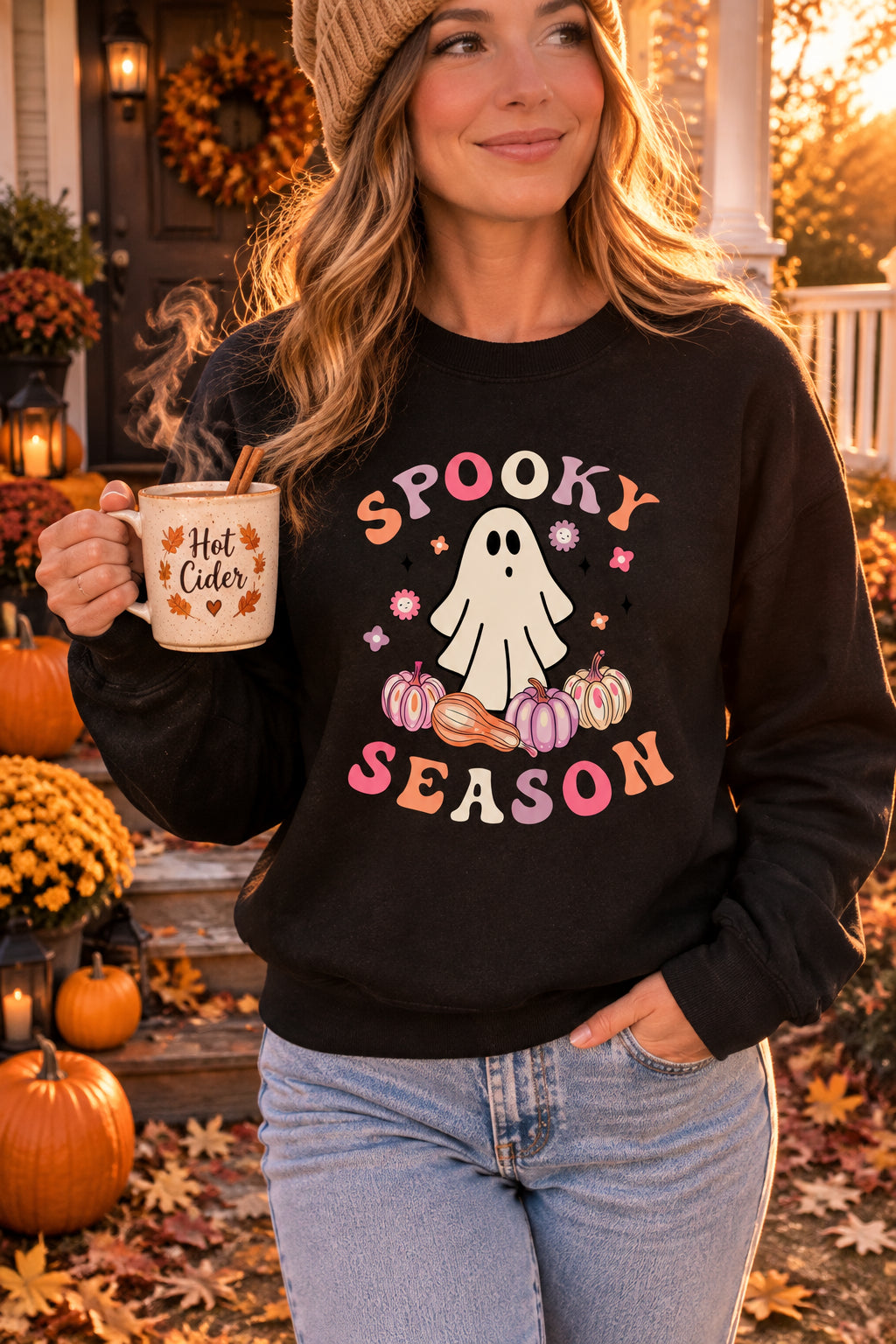 Spooky Season Sweatshirt Black S3edb1ce69fc74f55838fe49201a0da92H