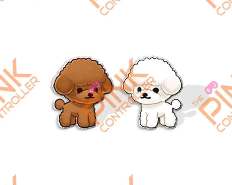Puppy Acrylic Stud Earrings - Toy Poodle