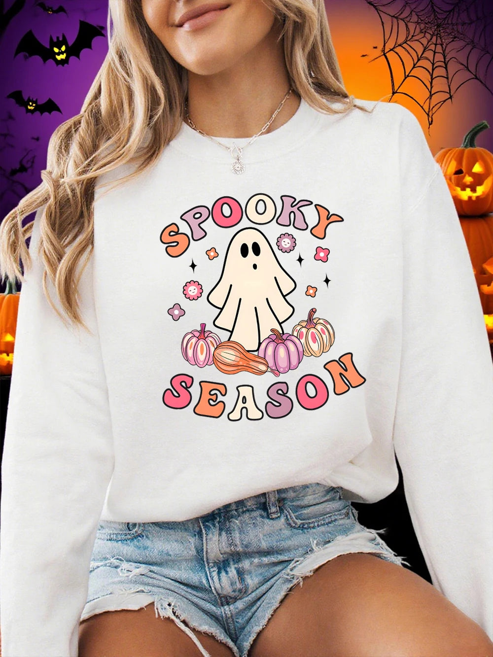 Spooky Season Sweatshirt White S4fffe0322adc4da7903f08a5f98217d0E