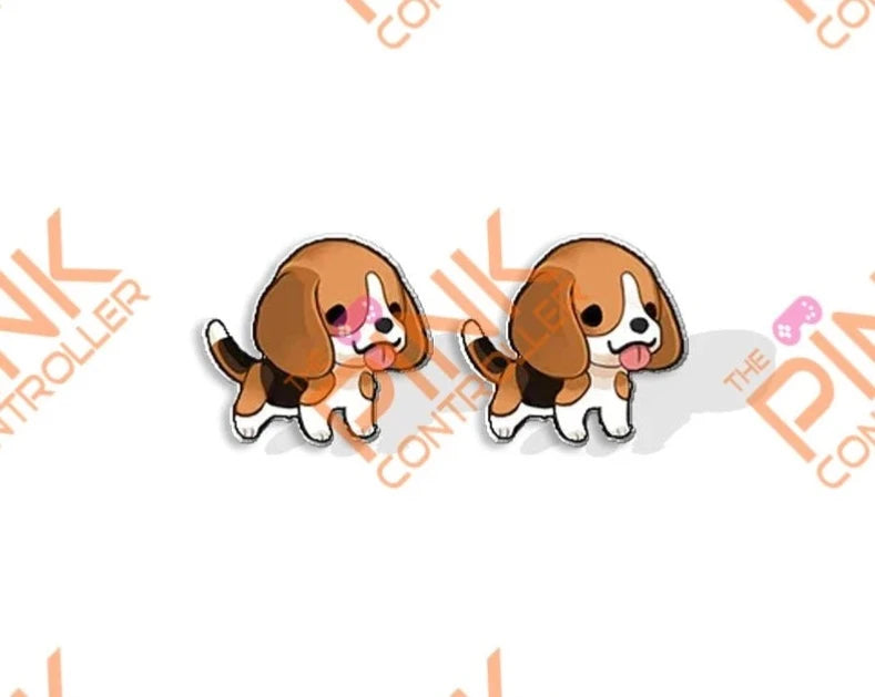 Puppy Acrylic Stud Earrings - Beagle