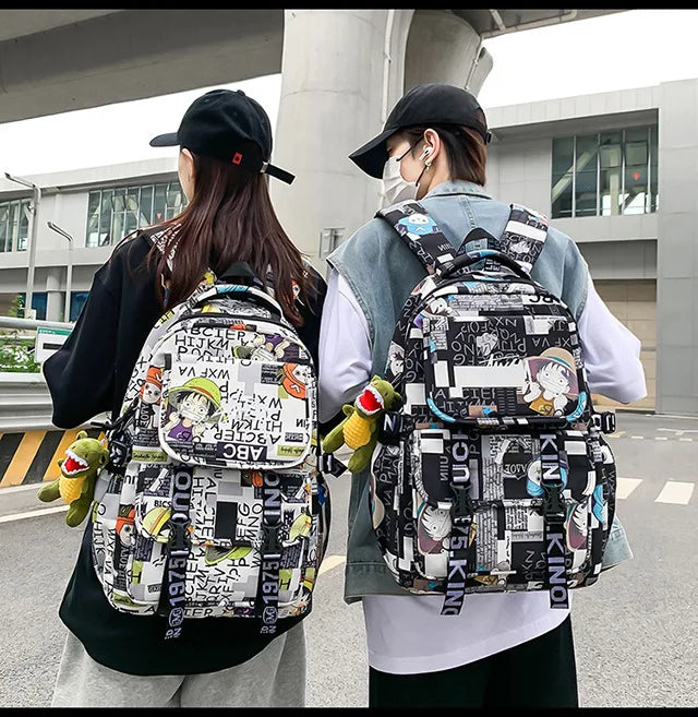 One Piece Themed Graphic Backpack