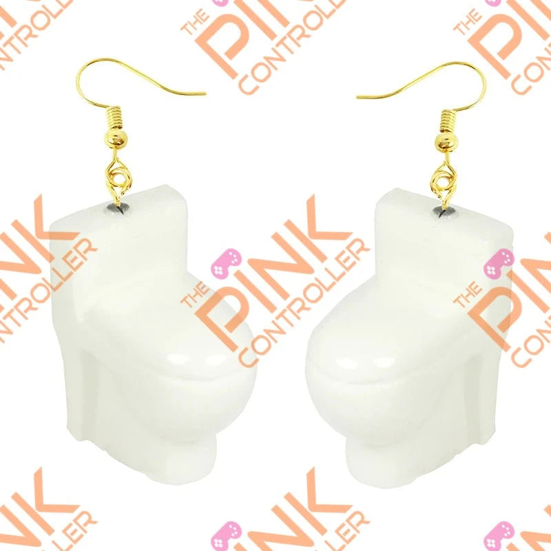 Spring Quirk Drop Earrings - Toilet