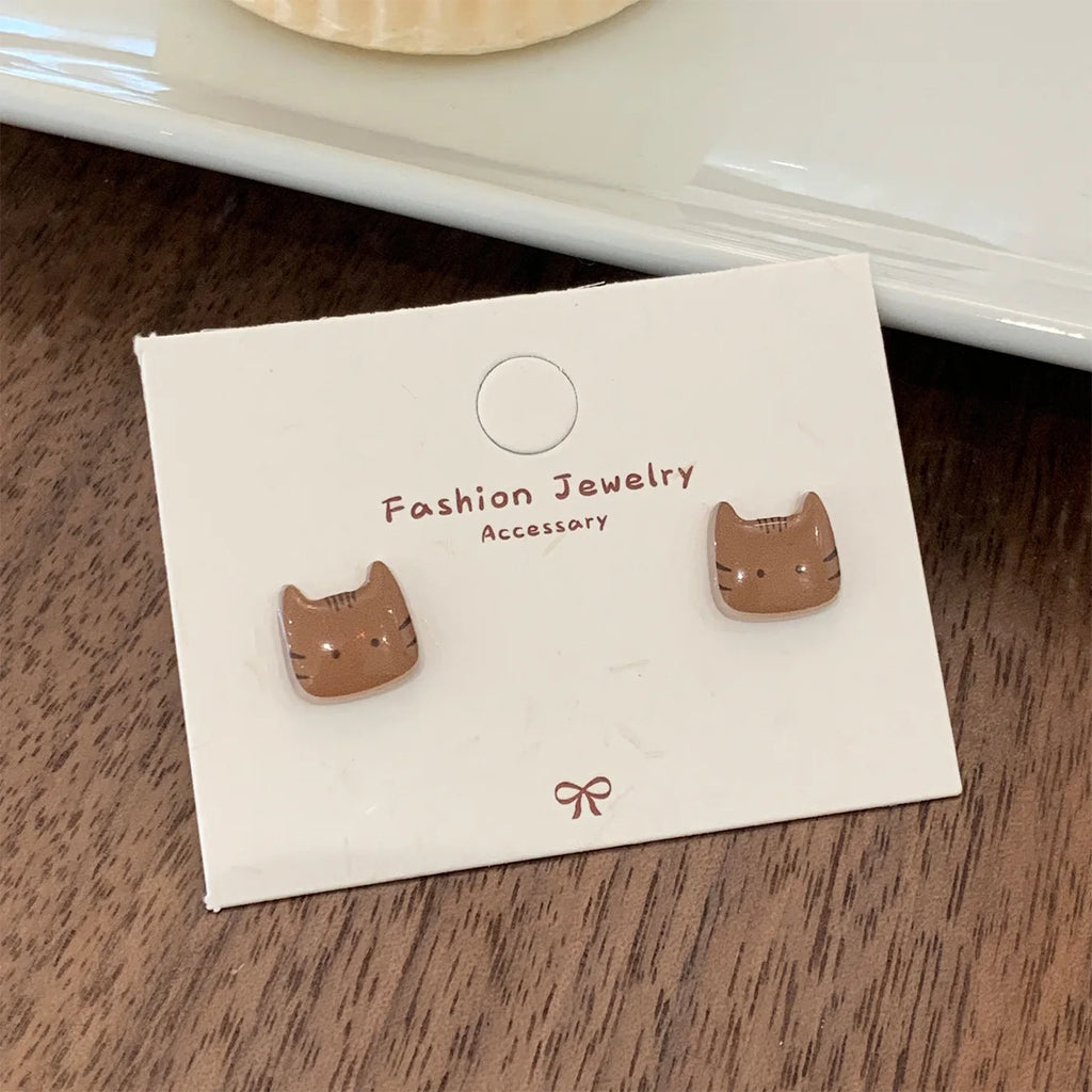 Cute Cat Stud Earrings 4-1pair S719352f4472a4bd79adf1ec9a2df5940y
