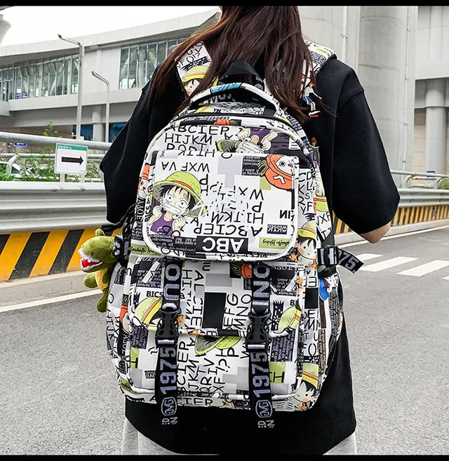One Piece Themed Graphic Backpack