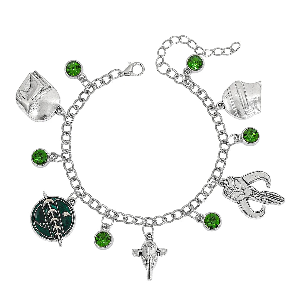 Mandalorian-Inspired Charm Bracelet Bracelet S8a63e4393b5e4ef0aa2e1e9c9c8a459b3