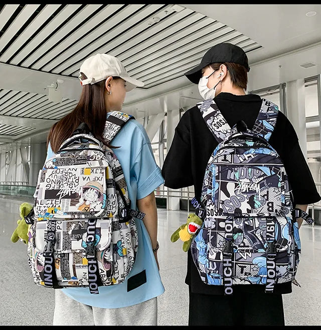 One Piece Themed Graphic Backpack