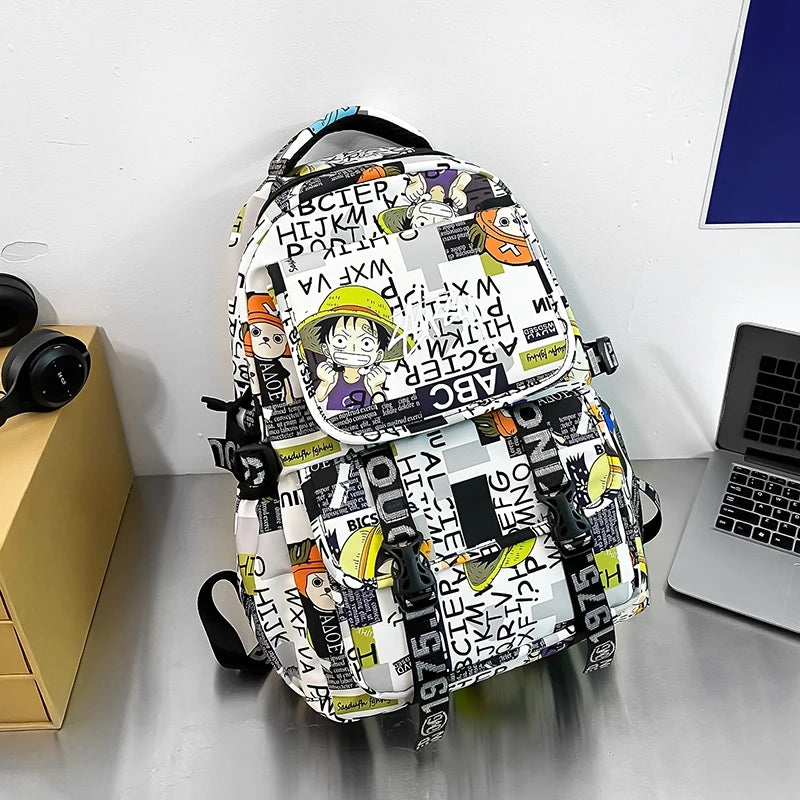 One Piece Themed Graphic Backpack