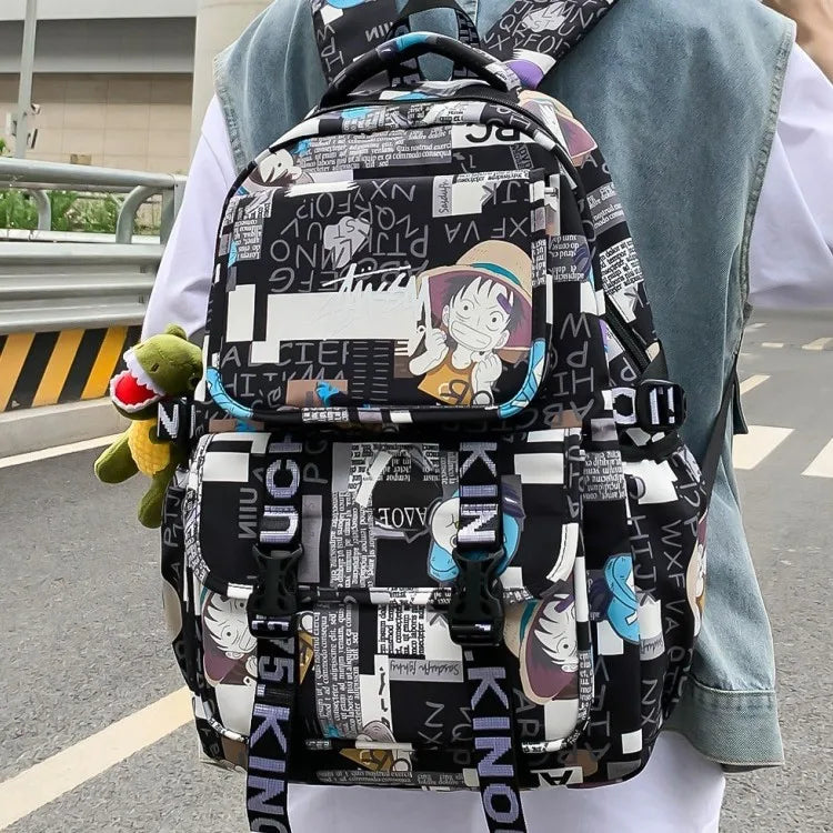 One Piece Themed Graphic Backpack