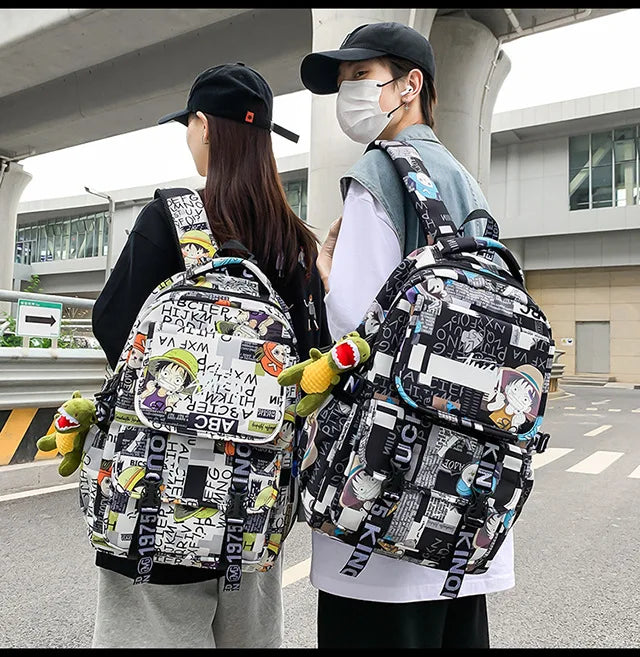 One Piece Themed Graphic Backpack