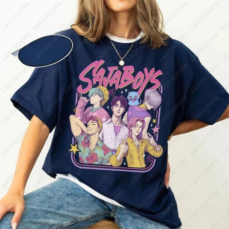 Saja Boys Kpop Demon Hunters Inspired Tshirt - The Pink Controller 