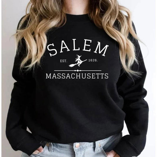 Salem Massachusetts Crewneck - The Pink Controller 