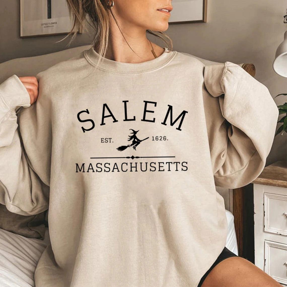 Salem Massachusetts Crewneck - The Pink Controller 