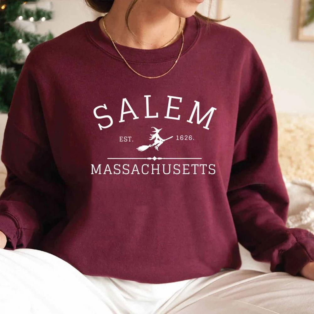 Salem Massachusetts Crewneck - The Pink Controller 